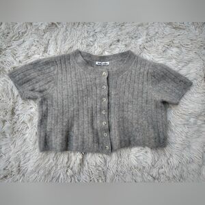 Reformation Cropped Cashmere Cardigan (large)